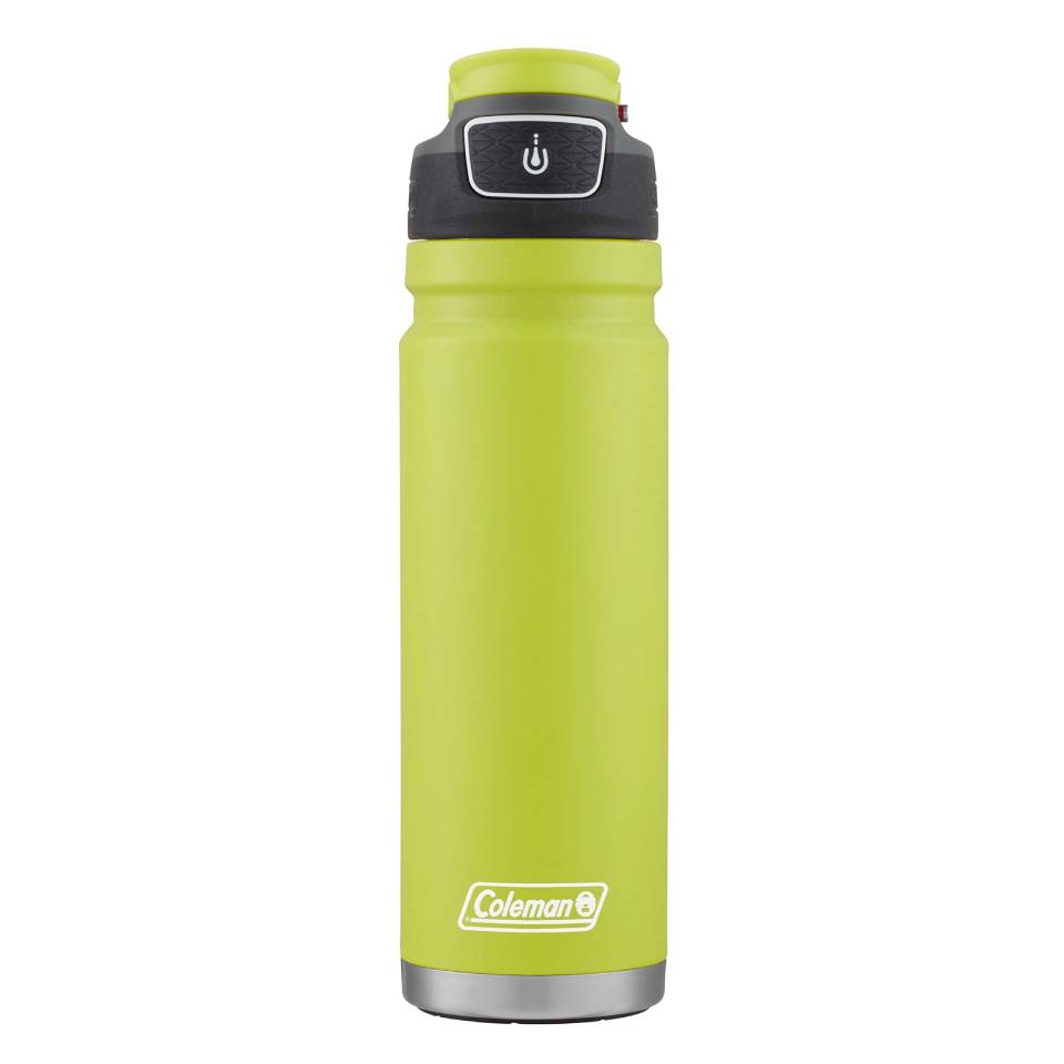 Coleman Botella térmica Freeflow de Acero Inoxidable - Aislamiento Cerámico - 24 oz - Verde limón