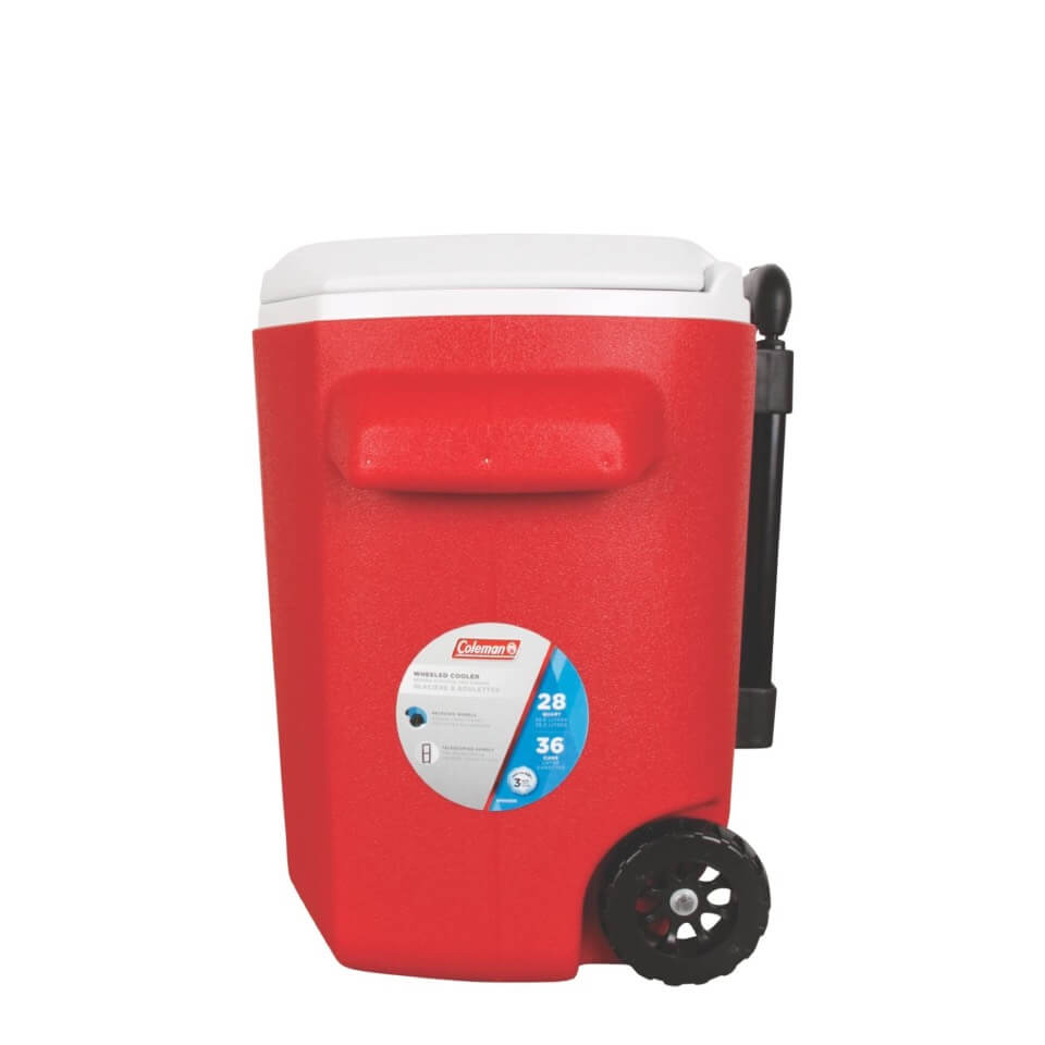 Coleman Hielera con ruedas Performance - 28Qt - Roja - Imagen 4