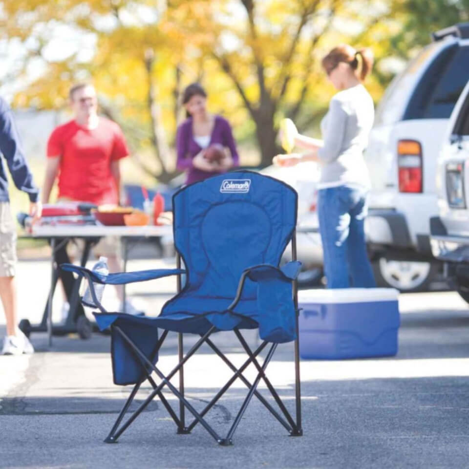 Coleman Silla con hielera Quad - Azul - Imagen 5