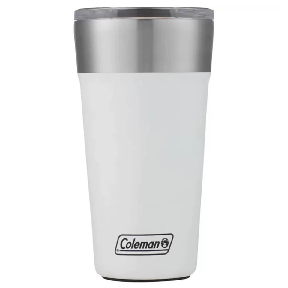 Coleman Vaso térmico de acero inoxidable Brew – 20 onzas – Blanco