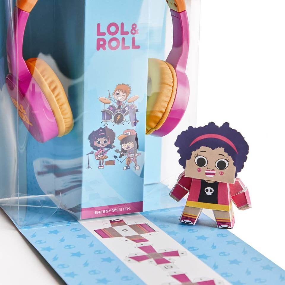 Energy Sistem Audífonos de diadema Lol&Roll Pop para Niños - Rosado - Imagen 5