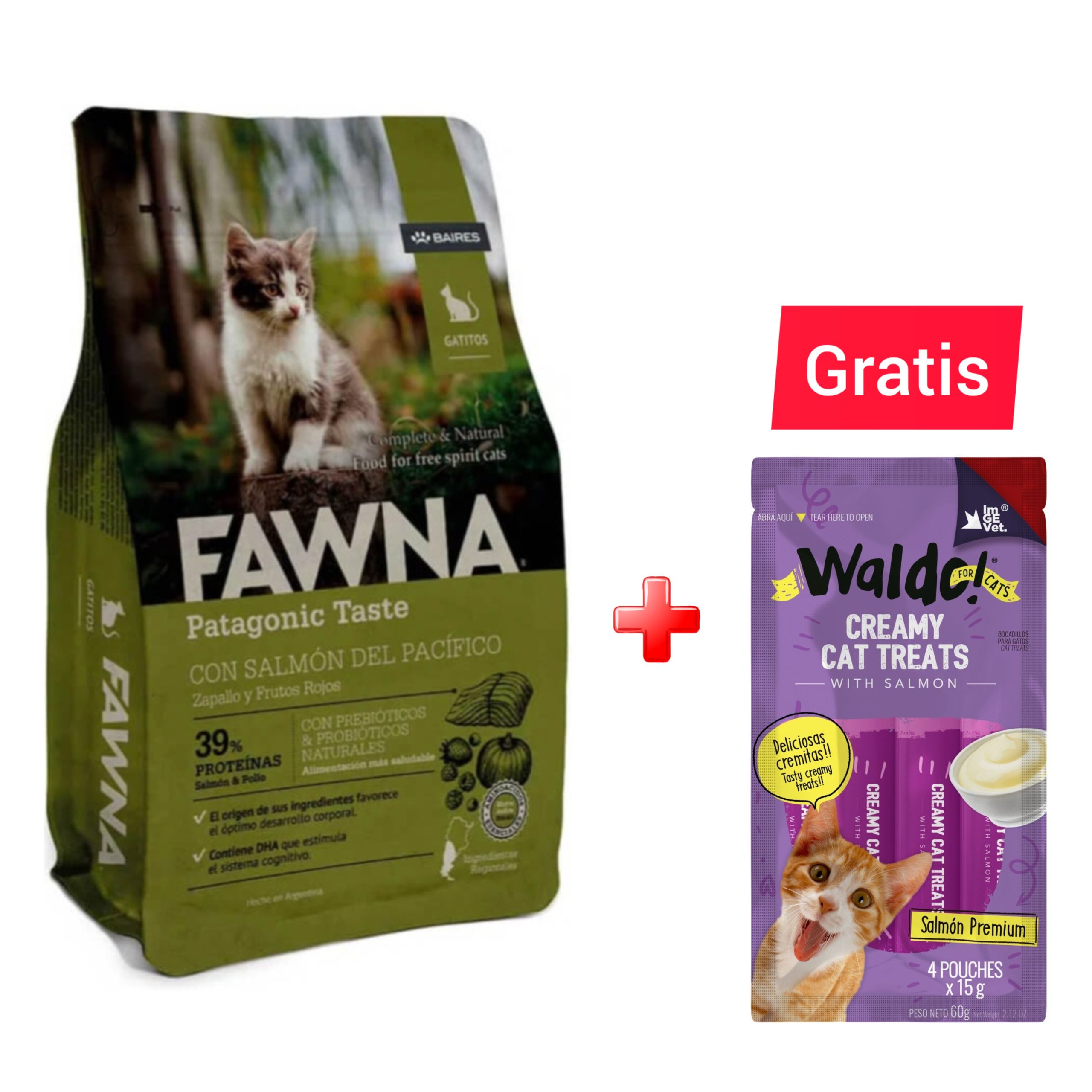 FAWNA Alimento para gatitos - Salmón&Pollo - 3 kg