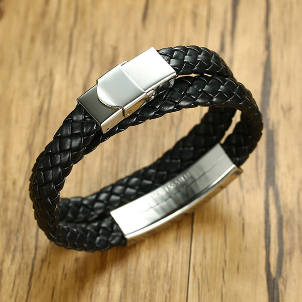 Brazalete Cuero Poder, Acero - Imagen 4