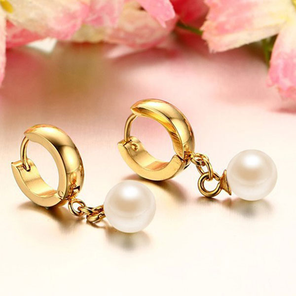 Aretes Perlas Mágicas, Acero - Imagen 2