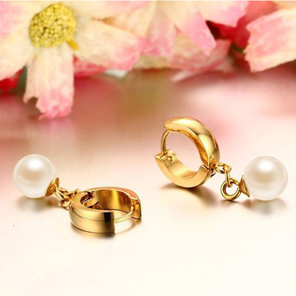 Aretes Perlas Mágicas, Acero - Imagen 3