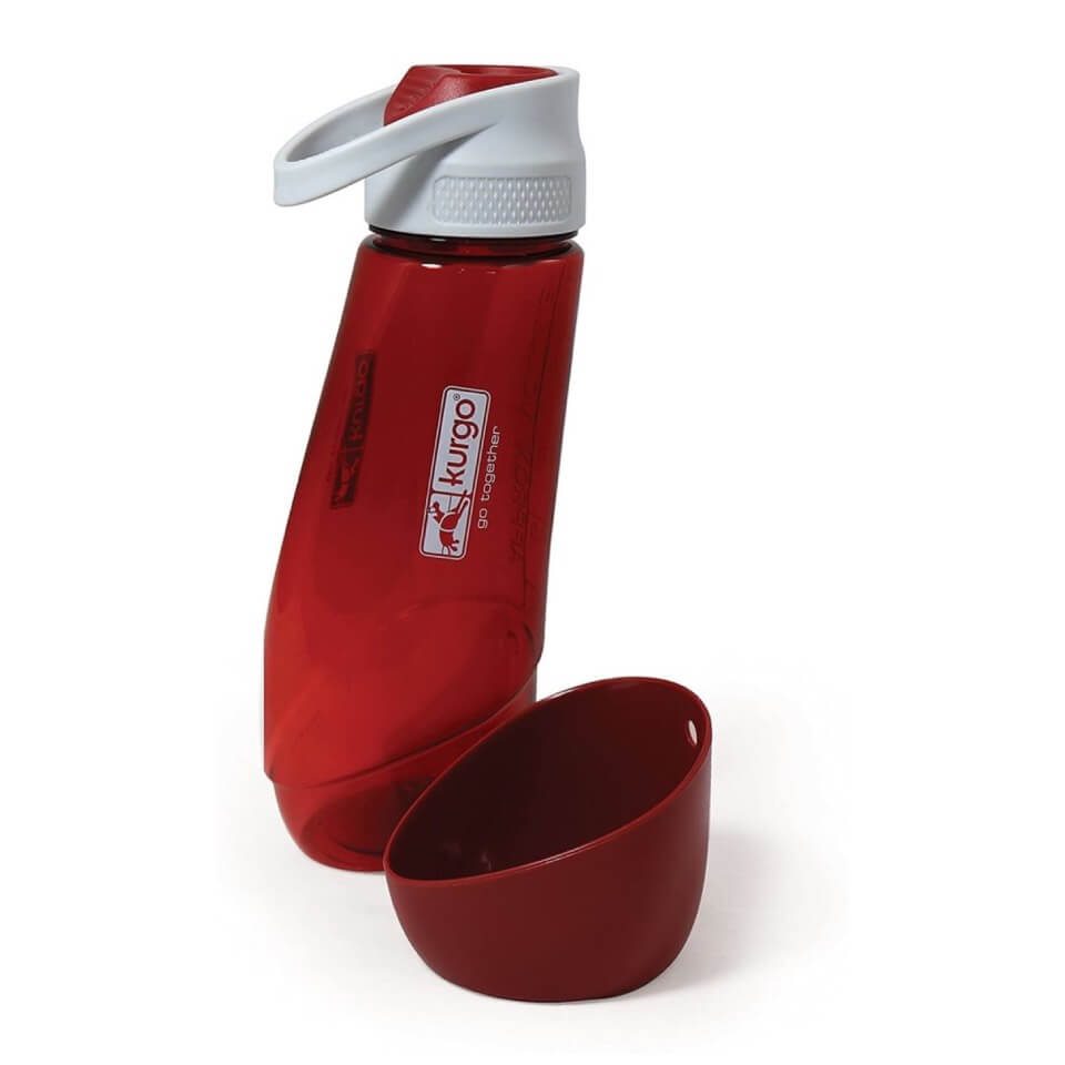 Kurgo Botella con tazón para perro Gourd H2O - Rojo - Imagen 2