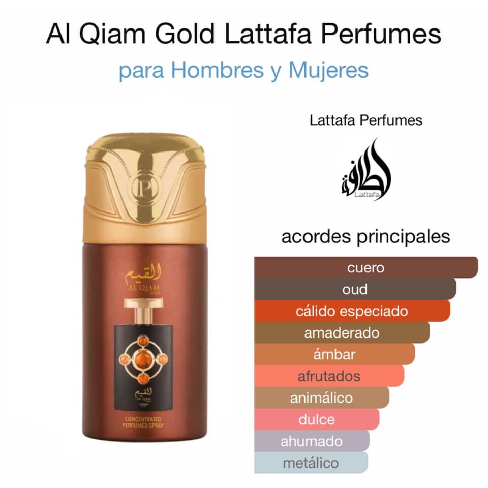 Lattafa Al Qiam Gold Perfumed Spray 250 ml - Imagen 2