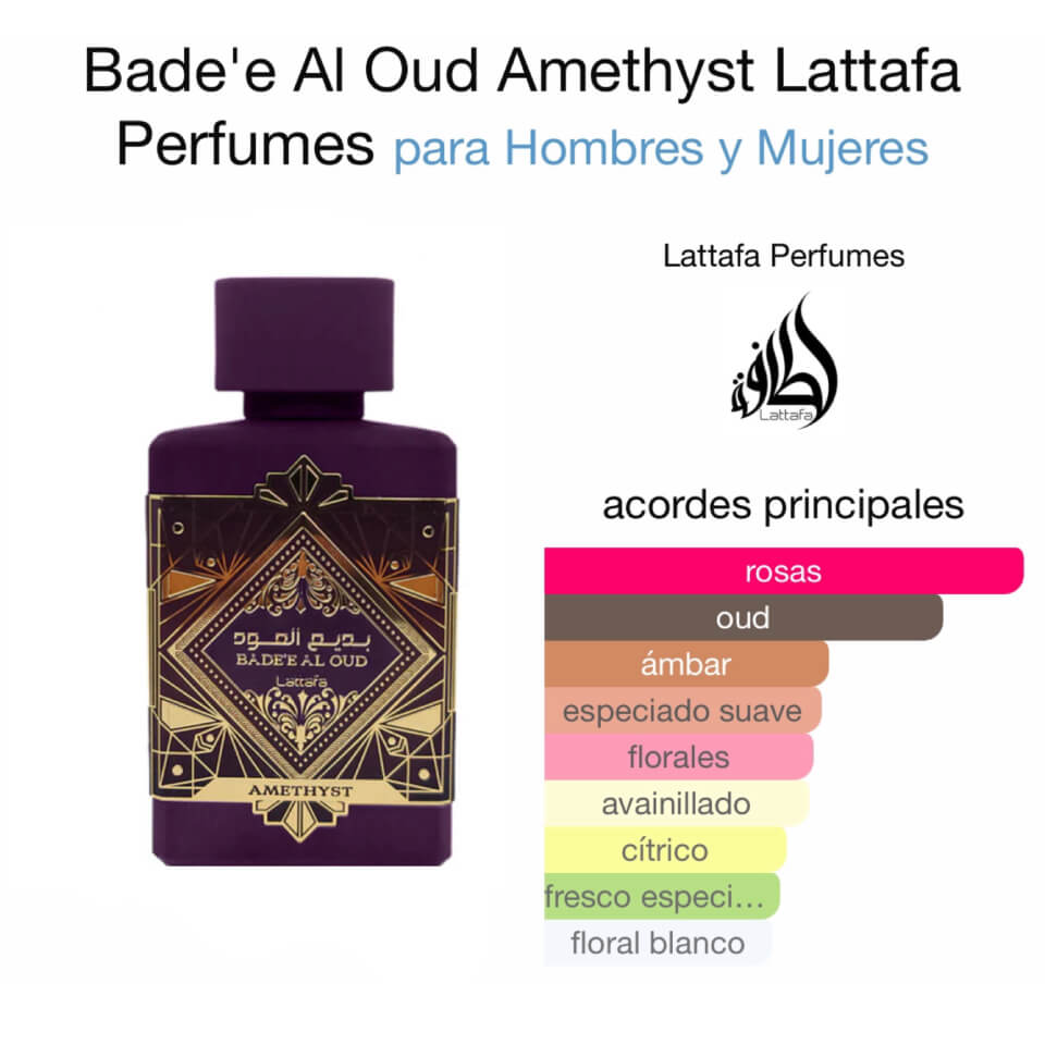 Lattafa Bade'e Al Oud Amethyst Eau de Parfum 100 ml - Imagen 2