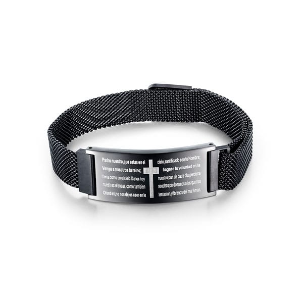 Brazalete Padre Nuestro Acero