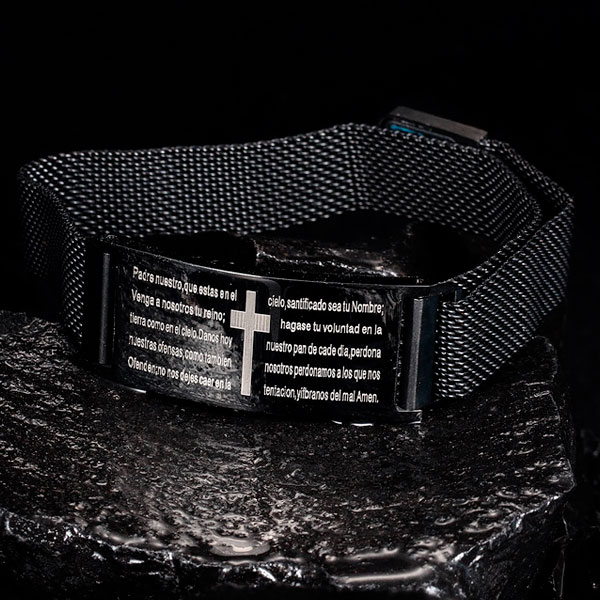 Brazalete Padre Nuestro Acero - Imagen 3