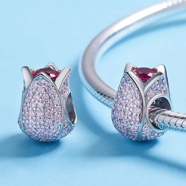 Charm Tulipán Rosa - Imagen 3