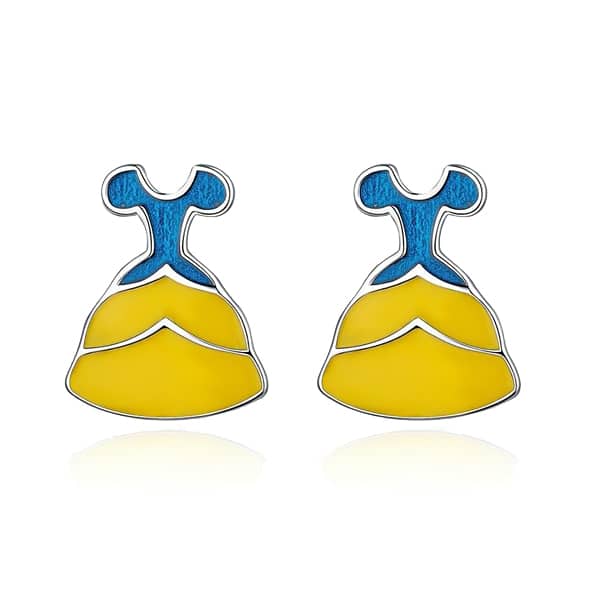 Aretes Vestido de Blancanieves