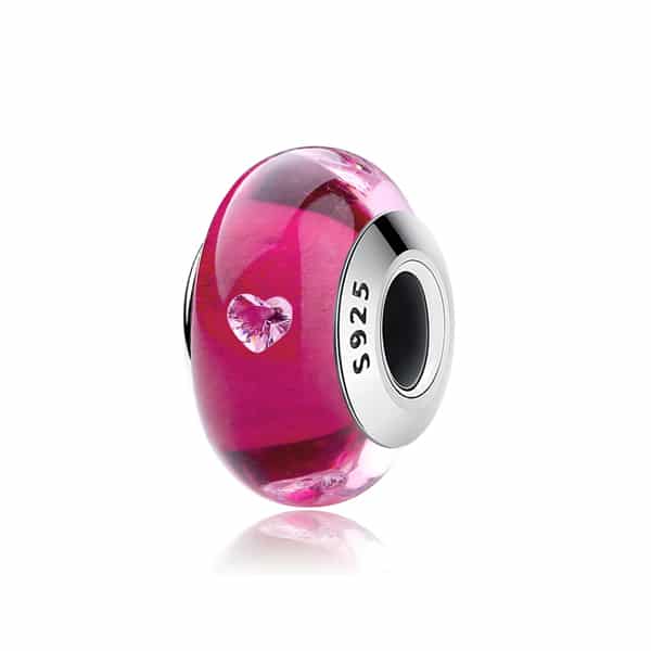 Charm Murano Burbujeante Cristal Rojo