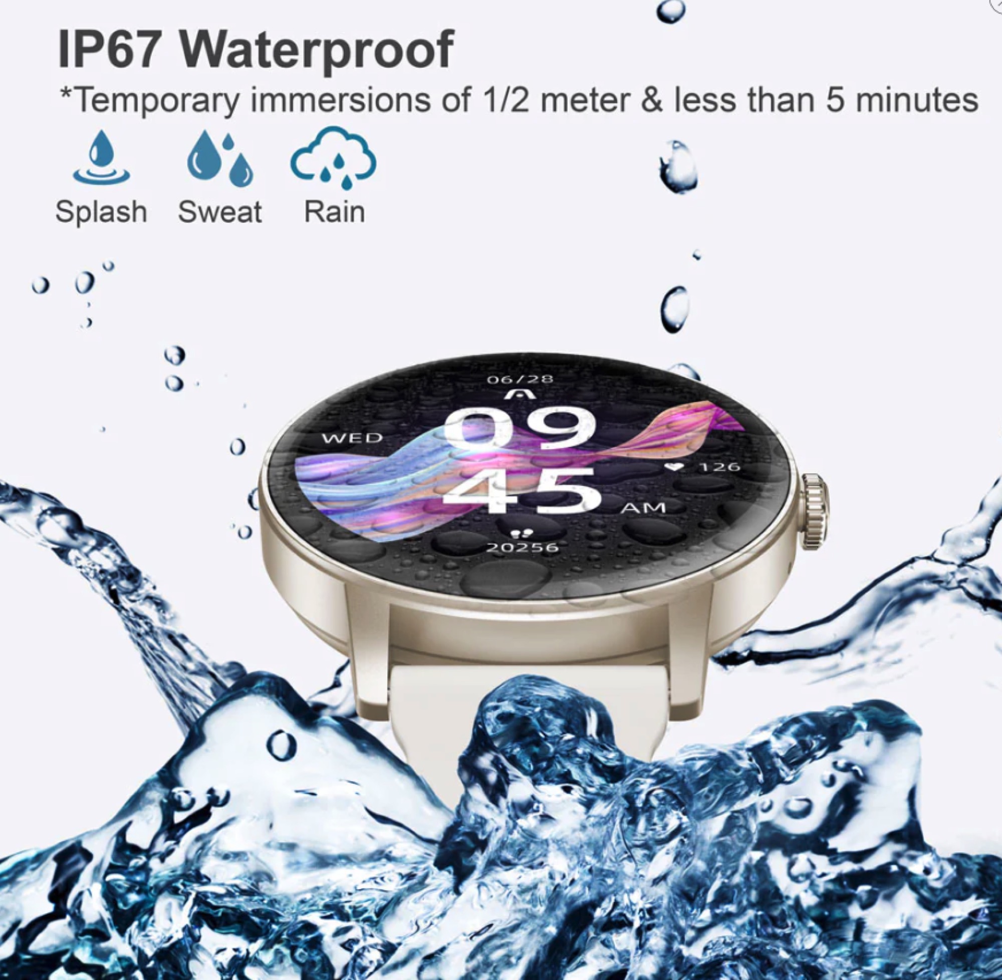 Smartwatch ArgomTech C30 Rose Gold con 4 Fajas - Imagen 8